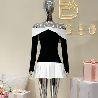 𝑹𝒆𝒍𝒊𝒏𝒚 𝑫𝒓𝒆𝒔𝒔 đầm bozip phối chéo hàn trễ vai kèm bảo hộ - TKCC BAGEO