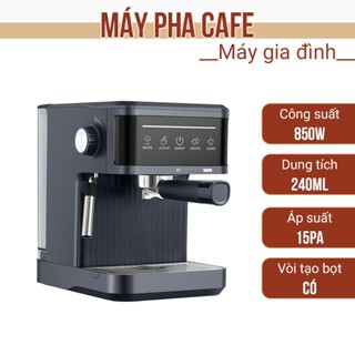 Máy Pha Cà Phê Espresso Công Suất 850W, Máy Pha Café Gia Đình Mini Chống Nhỏ Giọt, Chức Năng Pha Espresso, Tạo Bọt Sữa.