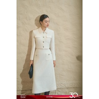 Chân váy midi cạp rời 2 túi trước d.chic ms: 382902