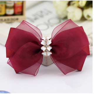 Kẹp búi lưới handmade màu đỏ K32-M6