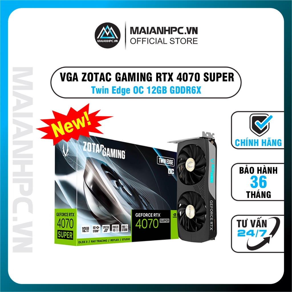 VGA Zotac Gaming GeForce RTX 4070 Super Twin Edge OC 12GB GDDR6X