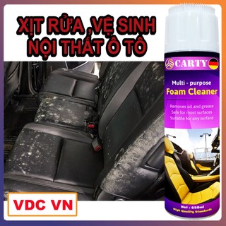 [COMBO 2]Tẩy ghế da,Vệ sinh nội thất ô tô - Làm sạch ghế Sofa -  ghế Nỉ, Ghế Vải Foam Cleaner Chính Hãng DSQ nhập khẩu