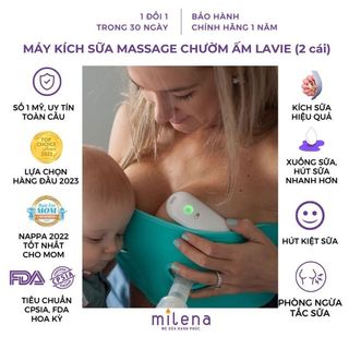 Máy kích sữa massage chườm ngực ấm Lavie pxxs nhanh hơn dùng máy hút sữa nhanh hơn nhiều hơn kiệt sữa hơn ngừa tắc tia