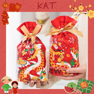 Túi đựng bánh kẹo hoạ tiết mùa tết - giáng sinh