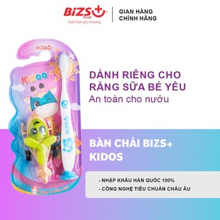 Bàn Chải Đánh Răng cho Bé Bizs+ KIDOS Lông Chải Siêu Mềm, Kháng Khuẩn cho trẻ em