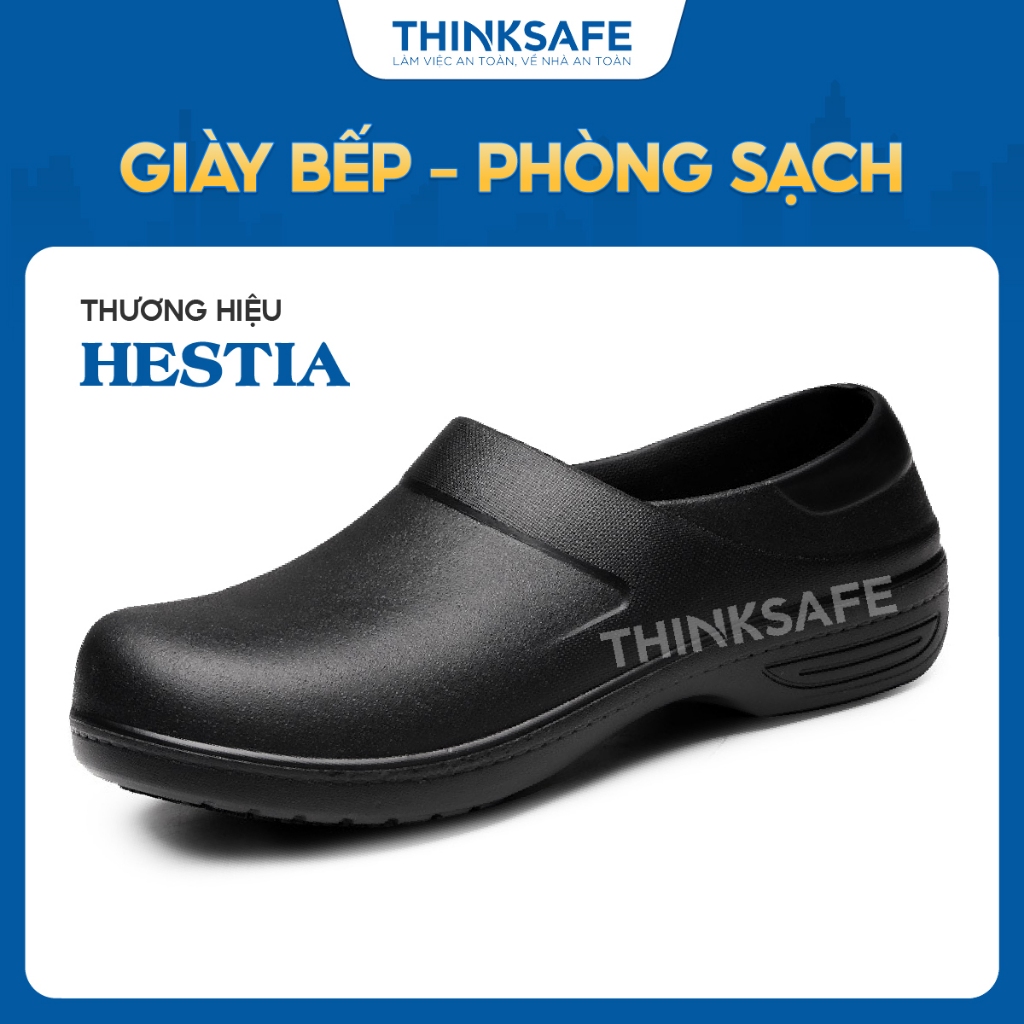 Giày bếp chống trượt Hestia giày bảo hộ siêu nhẹ chống nước dùng cho bệnh viện, khách sạn Giày phòng sạch - THINKSAFE