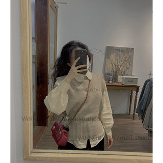 áo sơ mi cổ sen tay bồng