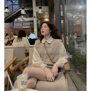 áo sơ mi cổ sen tay bồng