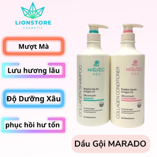 Marado Cặp Dầu Gội xả mềm mượt tóc Tinh chất Argan 1000ml