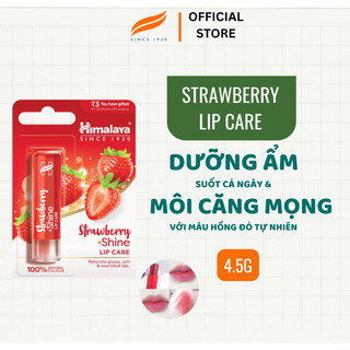 Son Dưỡng Môi Chiết Xuất Dâu Tây (Bóng, Mịn Môi) Himalaya Strawberry Shine Lip Care 4.5gm