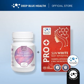 Bộ Đôi Bổ Sung Collagen, Trắng Da: Lifestream Collagen Beauty Booster Và Deep Blue Health Pro+ Sun White