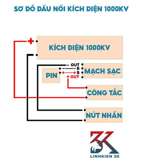 Bộ module tăng áp 1000kv dây vàng, máy đánh lửa, module chế học tập ( combo linh kiện đầy đủ chưa hàn )