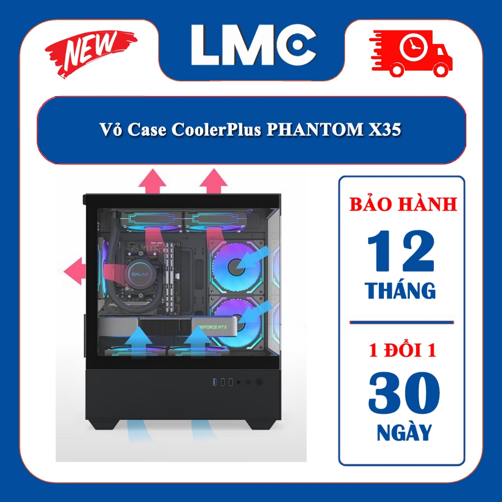 Vỏ case CoolerPlus PHANTOM X35 - Kính cường lực [Mẫu hót 2024]
