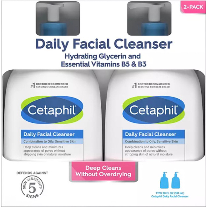 [Bill Us]Set 2 sữa rửa mặt Cetaphil cho mọi loại da