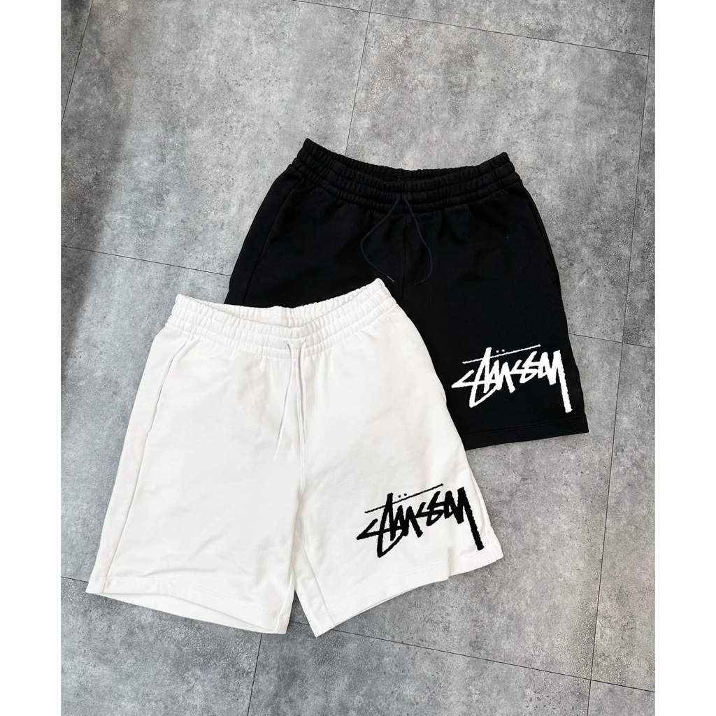 Quần short Bamboostreetwear Stuussy cotton không xù 272