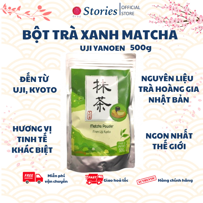 Bột trà xanh Matcha Funmatsucha Yanoen 500g - Stories Japan Shop