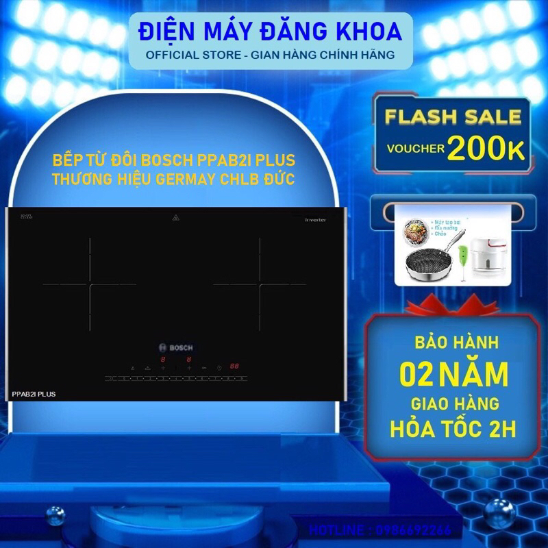 Bếp điện từ đôi Bosch PPAB2I plus 4000W