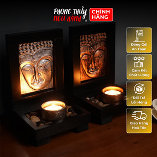 Hộp nến diện phật bình an mặt phật thích ca decor trang trí nhà cửa,phong thuỷ tiểu cảnh, an nhiên