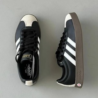 Giày sneaker adidas neo vl court 'black white gum' id6017 màu đen sọc trắng đế gum | piupiu authentic