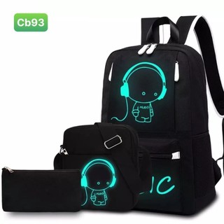 Set balo 3 món chú bé và phone