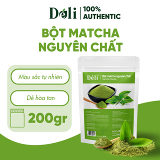 Bột matcha nguyên chất Déli - 200gr - màu sắc tự nhiên chuẩn matcha Hàn Quốc, dễ hòa tan