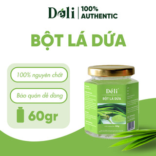 Bột lá dứa Déli - 60gr - 100% nguyên chất - dễ sử dụng, bảo quản