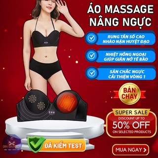 Máy massage nâng ngực, Áo ngực mát xa rung bằng hồng ngoại giúp cải thiện vòng 1 chảy xệ hiệu quả - Áo lót massage ngực