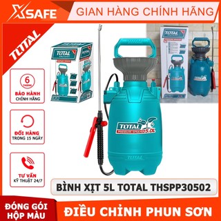 Bình xịt 5l total thspp30502 van xả áp an toàn, quai đeo tiện dụng, cần bơm nhôm chắc chắn, áp suất 2.5bar