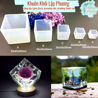 Khuôn đổ khối lập phương sáng tạo trong thủ công Resin, nến, xà phòng