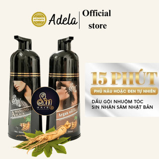 DẦU GỘI PHỦ BẠC SIN HAIR NHẬT BẢN CHÍNH HÃNG 500ML THẢO DƯỢC NHUỘM ĐEN TÓC NÂU TÓC NHÂN SÂM