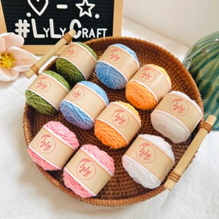 Len Milk Cotton Cloud Yarn 25g Sợi 2mm, Len Móc Khóa Thú Bông Chibi Sử Dụng KIm Móc Len Size 2mm-4mm
