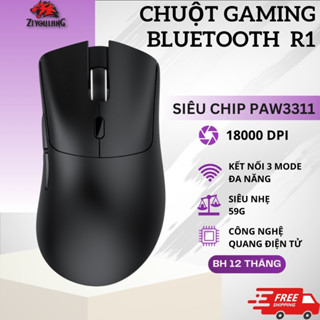 Chuột Bluetooth Không Dây Cao Cấp ZiyouLang Attack Shark R1 Chip PAW3311 Siêu Mạnh 18000DPI, Có App Macro, 3 Mode