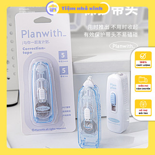 Bút xóa kéo planwith push correction-tape 5mm*5m nhỏ gọn tiện dụng