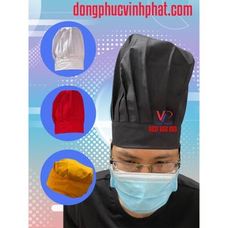 Mũ Đầu Bếp Free Size Dành Cho Nam Nữ Nhà Hàng-Mũ Bánh Bao Chất Liệu Kaki Cotton-Hình Thật