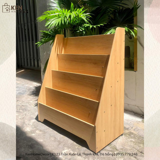 Kệ Sách Cho Bé 4 Tầng Siêu Chắc Cho Nhà Gọn Xinh Gỗ MDF Lõi Xanh
