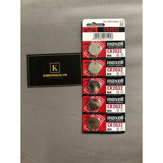 Vỉ pin 2032 Maxell CR2032 - Pin 3v VỈ 5 VIÊN PIN Cân điện tử (Hàng Loại 2)