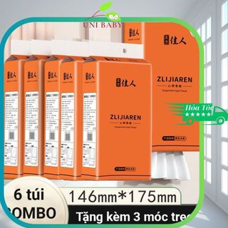 Giấy rút treo tường túi 1500 tờ nội địa Trung hàng chuẩn dai, chất lượng cao shop Uni Baby