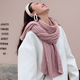 Khăn choàng len gân dọc nam nữ chất cashmere Linly Store