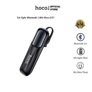  Tai nghe nhét tai 1 bên Hoco E57 tai nghe bluetooth có mic đàm thoại 10h nghe nhạc. 
