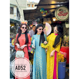 BIGSIZE Áo dài gấm hoa AD52