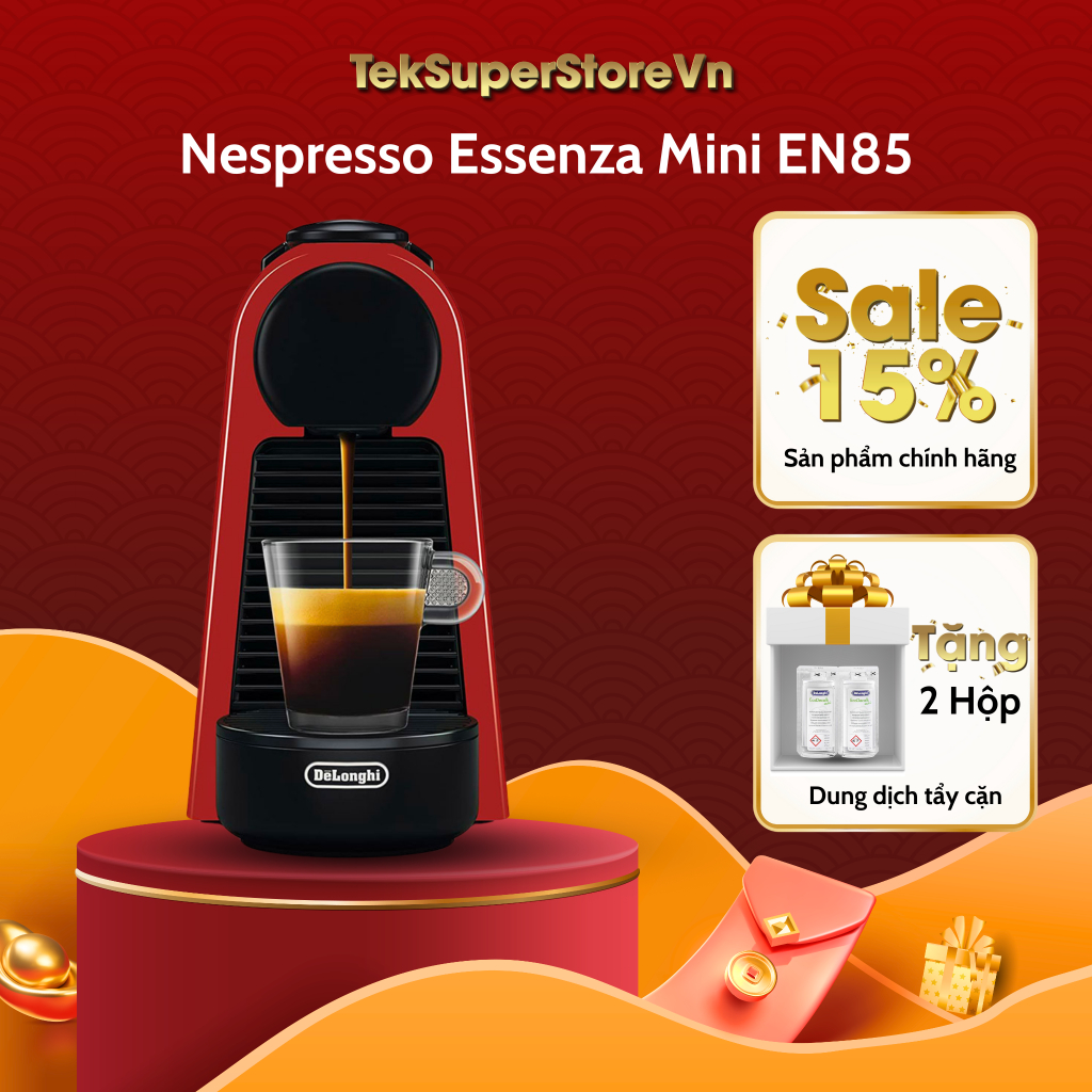 Máy pha cà phê viên nén tự động Nespresso Essenza Mini EN85, Áp suất 19 bar, BH 12 tháng