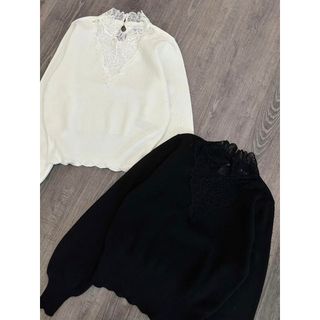 Áo len phối cổ ren 0nly nữ