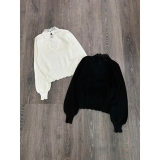 Áo len phối cổ ren 0nly nữ