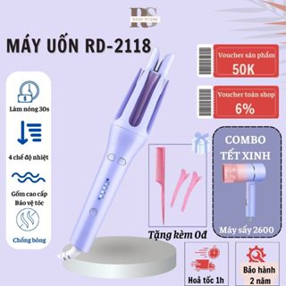 Máy uốn tóc tự động, Máy làm xoăn tích hợp Ion âm bảo vệ tóc, chống bỏng, giữ nếp lâu, Máy uốn xoăn