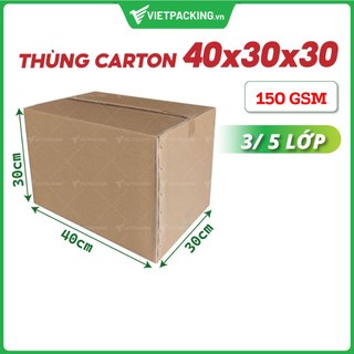 Thùng carton 40x30x30 thùng carton cỡ trung, thùng đựng đồ đạc, hàng hóa, hồ sơ, tài liệu