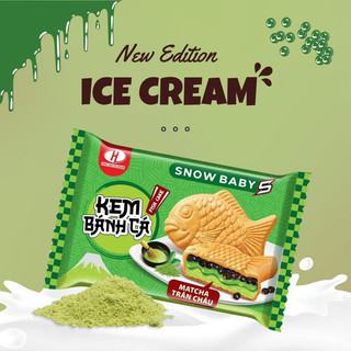 Kem bánh cá matcha trà xanh