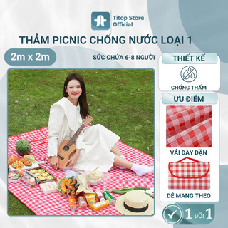 Thảm picnic gấp gọn 6-8 nguời thảm cắm trại camping dã ngoại ngoài trời dày dặn chống thấm nước