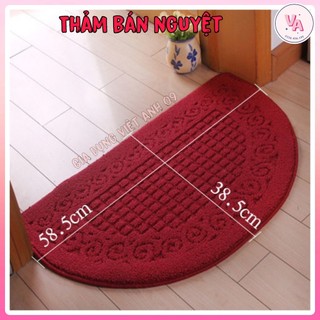 Thảm Lau Chân Hình Bán Nguyệt Siêu Thấm size 40-60 Hàng Dày Loại 1, Có Mặt Sau Chống trơn Trượt