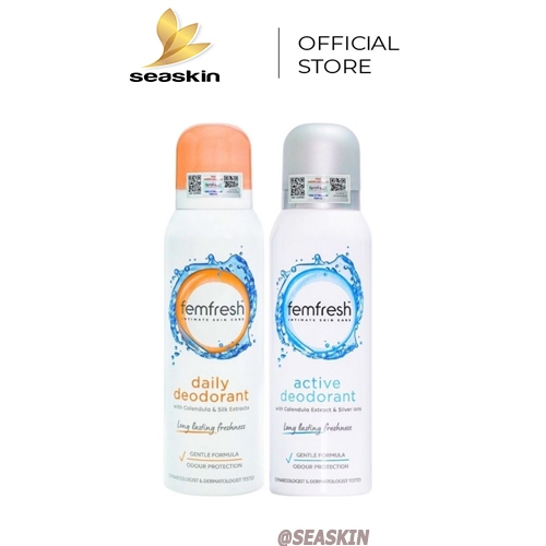 Xịt Thơm Mát Vùng Kín Cao Cấp Femfresh Active, Daily Deodorant Spray 125ml - DELOFIL