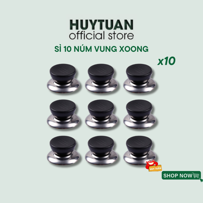 Combo 10 núm vung thay thế cho nắp nồi, xoong chảo siêu bền bằng nhựa chịu nhiêt bền lâu an toàn sử dụng